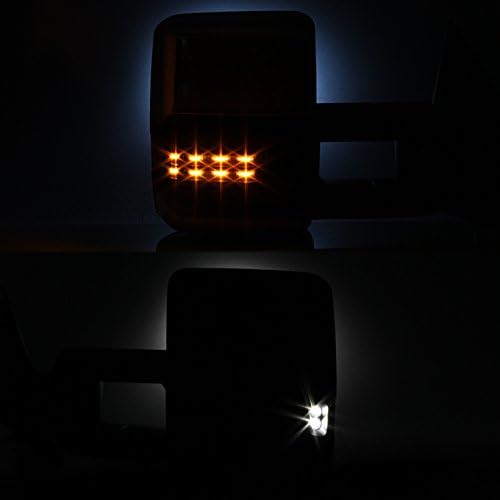 Miniatura 6 de AKKON - Para Silverado 14-20 Silverado Amber Extensible Towing Power Heated Función Espejos Laterales Set Par con Cubierta Cromo