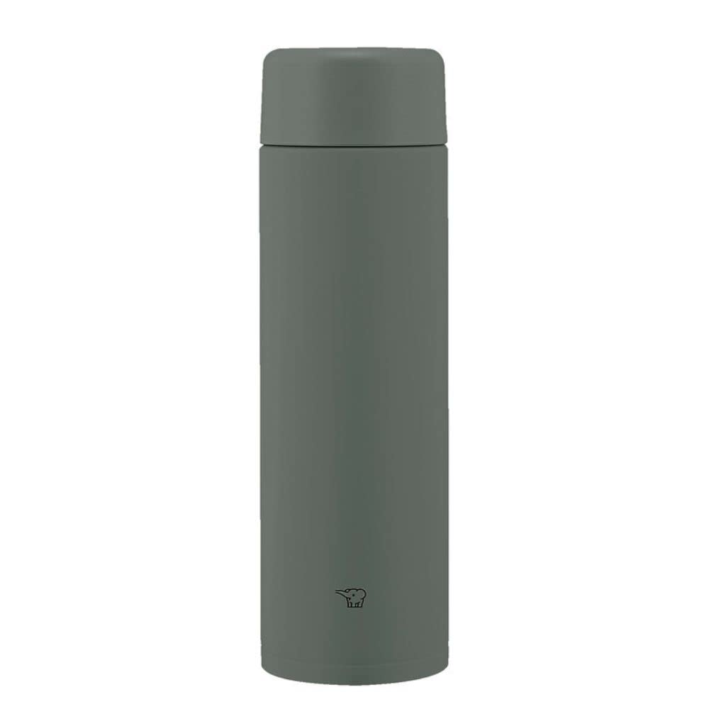 Zojirushi SM-GA60-HM Water Bottle, Seamless Stopper, Large Capacity, 20.3 fl oz (600 ml), Screw, Stainless Steel Mug, Forest Gray, Integrated Washer, Easy to Clean, 2 Pieces Only