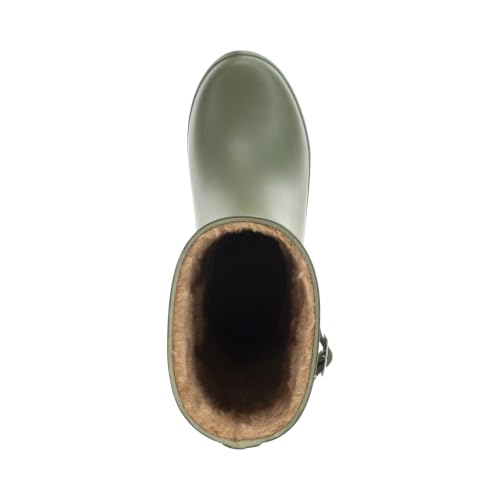 Image of Chooka Women's Waterproof Mid-Height Faux Fur Lined Pull-On Rain Boot | Ladies street style rubber boots, cozy plush interior, built for puddles, comfort insole, styled for every wet rainy day