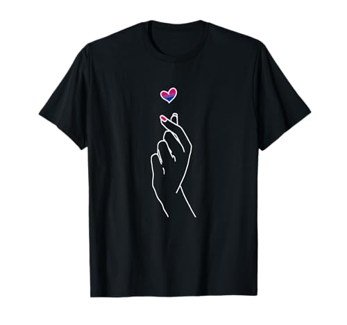 Bisexuelles Herz Bi Pride Fanartikel K-Pop Homosexuelle Liebe LGBTQ T-Shirt