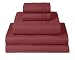 Mellanni Bed Sheet Set Brushed Microfiber 1800 Bedding - Wrinkle, Fade, Stain Resistant - 5 Piece (Split King, Burgundy)
