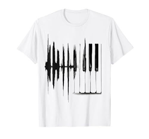 Keyboard Heartbeat Cool Piano and Organ Player Musical Item T-Shirt