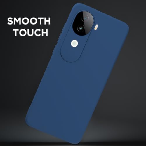Image of Outlouders Back Cover for Vivo V40e / iQOO Z9s 5G | Camera Protection | Durable Soft Matte Silicone Bumper Case (Blue)