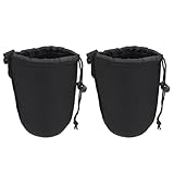 Compatibilité dimensionnelle universelle : La poche de rangement, est dimensionnée pour accueillir la majorité des objectifs dont la longueur totale ne dépasse pas 11 cm et le diamètre 9 cm. convient ainsi à de nombreuses marques, sous réserve du respect de ces dimensions