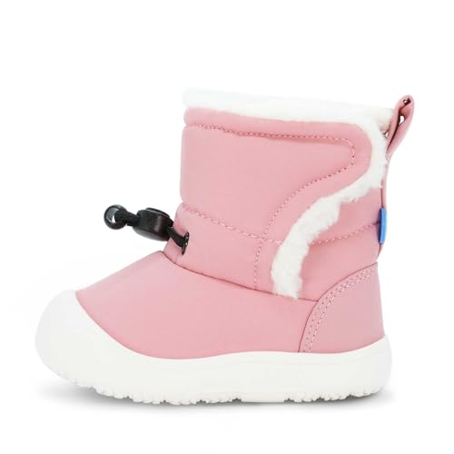 JAN & JUL Babies' Water Resistant Stay-On Snow Boots with Flexible Rubber Soles for Girls (Dusty Pink, Size 4 Toddler)