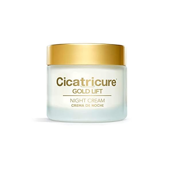 CICATRICURE-Gold-Lift-Night-Cream-17-Ounce Cicatricure Gold Lift Night Cream, Anti Aging Facial Moisturizer, Hydrating Skin Care with Gold, Calcium & Silicon to Lift and Tighten Face Contour Overnight, 1.7 Ounce