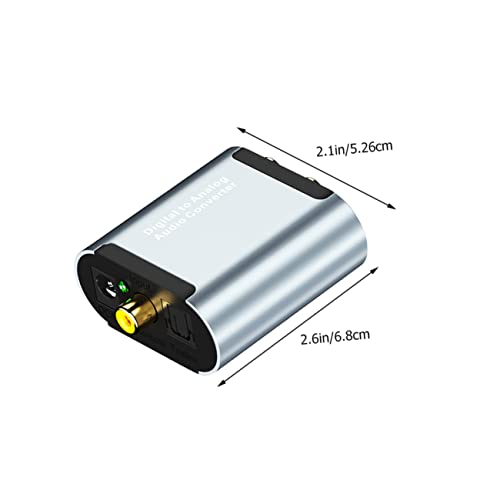 Adaptador de audio analógico de aleación de aluminio NUOBESTY con interfaz coaxial 2