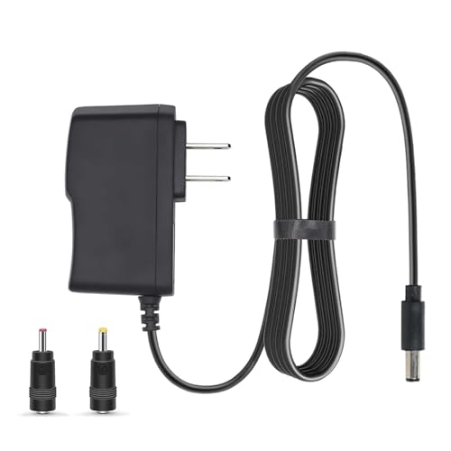 6V 2A AC/DC Adapter, Wall Charger, DC Power Supply for 6 Volt 2A 1500mA 1000mA 800mA 700mA 600mA 500mA 300mA 100mA~2000mA Equipment with 2 Interchangeable DC Plug