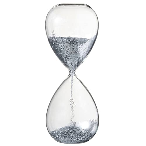 Sablier perles verre argenté Medium idée cadeau maison design - 2