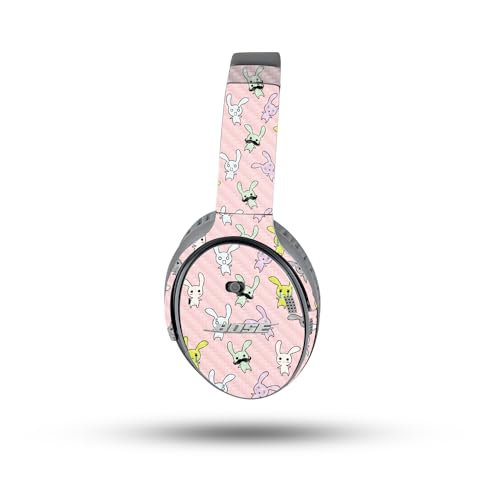 Image of MightySkins Carbon Fiber Skin Compatible with Bose QuietComfort 35 II Headphones - Bunny Bunches | Protective, Durable Textured Carbon Fiber Finish | Easy to Apply