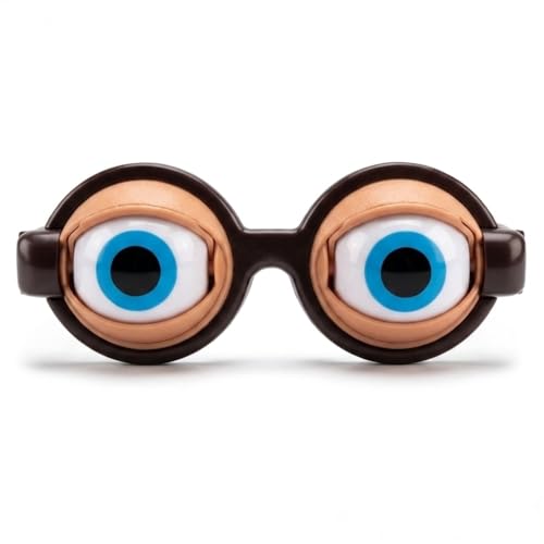 LTJTpeppa Funny Glasses for Adults Crazy Eye Glass Googly Eye Glasses Adult Size Silly Sunglass With Blinking Eyeball On Them Novelty Eyeglasses for Kids Hilarious Gag Gifts Prank Stuff (Black)