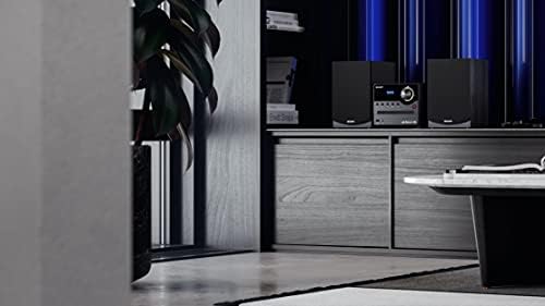 SHARP XL-B517D(BK) Micro Hi-Fi Sound System Stereo with DAB Radio, DAB+, FM, Bluetooth, CD-MP3, USB Playback, Wooden Speakers, 45W  Black
