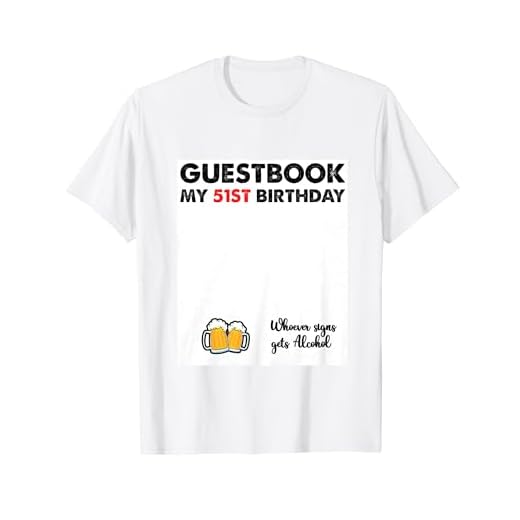 Letrero de libro de visitas de 51 años, divertido cumpleaños número 51 Camiseta