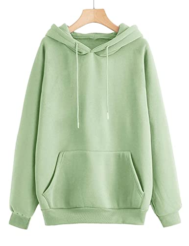 Image of JUNEBERRY Cotton Fleece Regular Fit Solid Sweatshirt Winter Wear Jumper Full Sleeve Hoodie for Women (Sizes- S to 3XL)