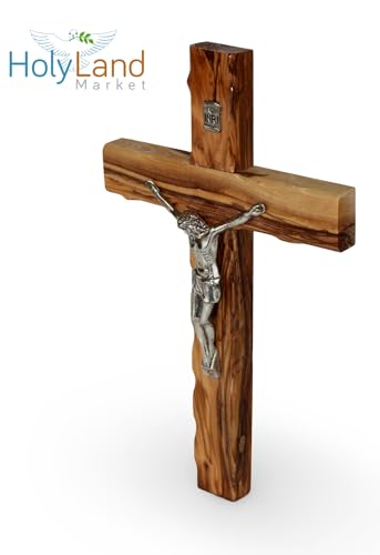 Holy Land Market Kreuz aus Olivenholz, 25,4 cm, handgeschnitzt, katholische Wanddekoration aus Bethlehem, Heimdekoration mit Zertifikat und Gebetskarte des Herrn, unterstützt Christen im Heiligen Land - Image 5