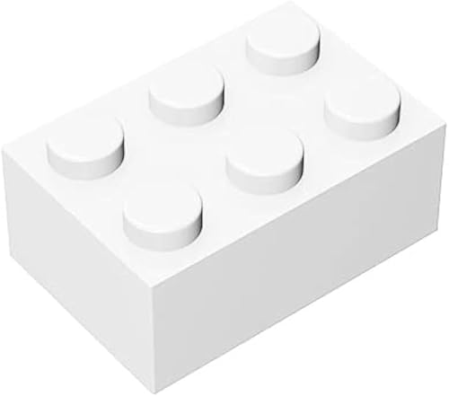 Miniatura 2 de Bloque de ladrillos clásico a granel de 2 x 3, 100 piezas de ladrillo naranja de 2 x 3, compatible con piezas y piezas de Lego 3002, juego creativo