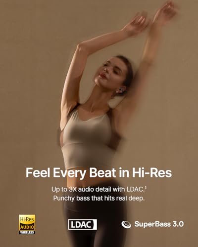 Image of Baseus Bowie MC2 Open Ear Clip On Earbuds, CloudComfort 2.0 Wrap-Around Design, LDAC Hi-Res Audio, Bluetooth 6.0, 55H Playtime, 4-Mic AI Clear Call, IP67 Waterproof for Running Gym Workouts