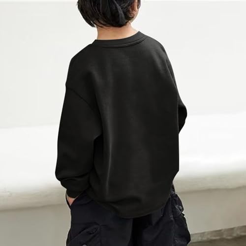 Boys Crewneck Sweatshirt Loose Soft T-Shirts Girls Casual Long Sleeve Oversized Tee Tops for Kids 2-13 Years4