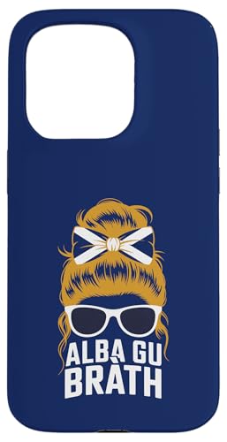 National SCOTLAND Girl Messy Bun Cheer �^�[�^�� �v���C�h �J���g���[ �X�}�z�P�[�X iPhone 15 Pro �p
