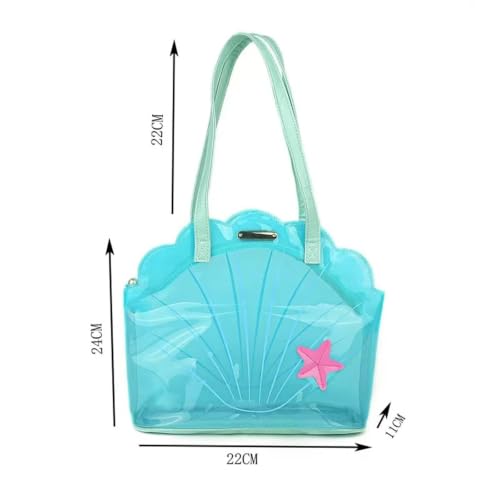 Bolso hombro concha de estructura transparente y resistente para viaje 2