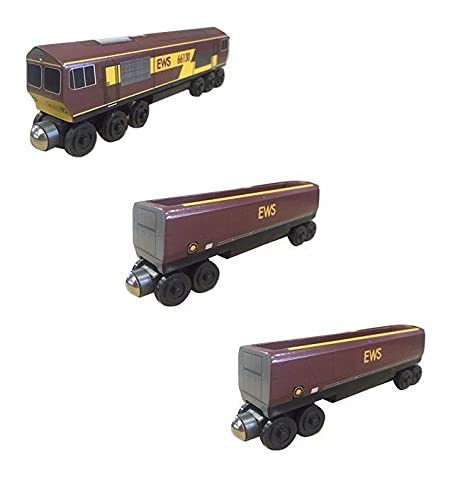 Whittle Shortline Railroad EWS Wooden Toy Train 3 Car Set