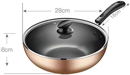 Sauté Pans, Non Stick Cooker Gas Stove for Multi Function Cooking Pot Less Fume Pan Household Wok