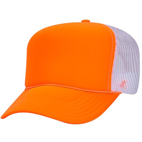 Image of OTTO Polyester Foam Front 5 Panel High Crown Mesh Back Trucker Hats in 97, Bulk, Wholesale