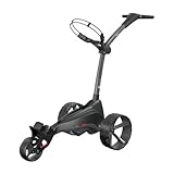 Motocaddy M1 DHC Electric Golf Cart - Electric Golf Caddy, 3 Wheels Automatic Downhill Control, Compact-Folding, LCD Widescreen Display, All-Terrain DHC Wheels - Accessories Included (Black)