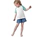 3 Years Baby Boy and Girls Oversized Shirts Fashion Contrast Raglan Short Sleeve Crewneck Loose Comfy T-Shirt Tops