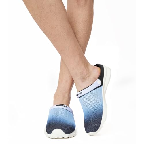 KazarMax Wanderer Black Blue Ombre Clogs Sandals for Men -7 UK