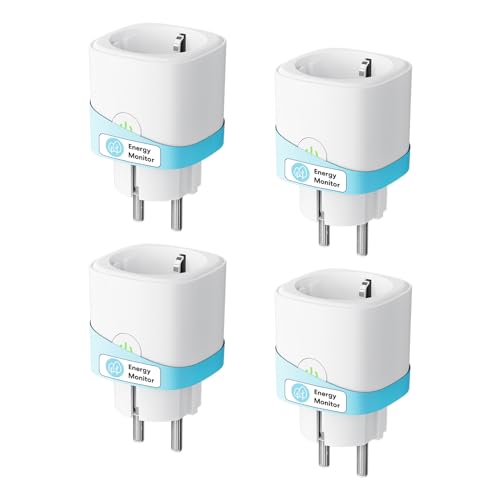 Meross Smart WLAN Steckdose mit Strommessung 16A, Zeitschaltuhr S...