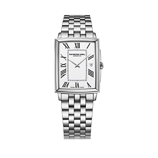 Raymond Weil Reloj Toccata, 5425 -ST -00300, rectángulo, Cuarzo para Hombre Blanco