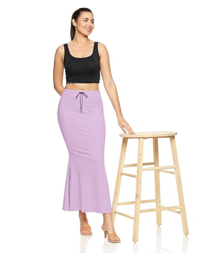 ZORNITSA Women Mermaid Fishcut Stretchable Saree Shapewear Petticoat with Adjustable Drawstring | Finest Microfiber Fabric - Ultra Soft and Super Comfortable | Shape wear inskirt