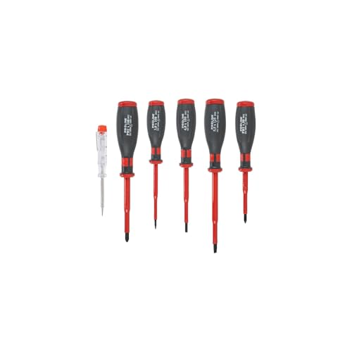 PROLINE Juego de destornilladores eléctricos Soft Touch 1000V 5 piezas