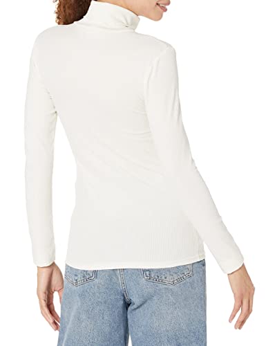 Image of Amazon Essentials Women's Slim-Fit Stretchy Layering Long Sleeve Knit Rib Turtleneck Top (Available in Plus Size), Pack of 2