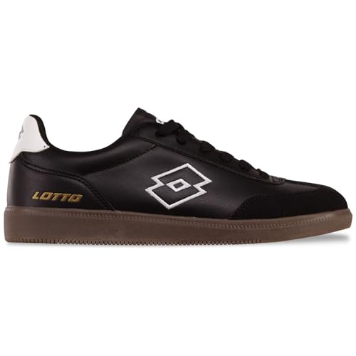Lotto VINTAL Unisex Sneaker, Black/White, 42 EU