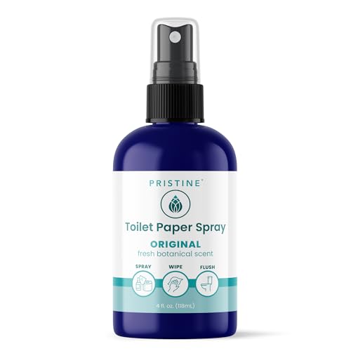 pristine toilet paper spray - as seen on shark tank more natural personal cleansing wipes amp flushable wet wipes alternative spray toilet paper to create flushable wipe original 4 fl oz