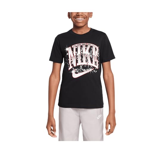 Nike Sportswear Big Kids' T-Shirt (HV8688-010, Black)