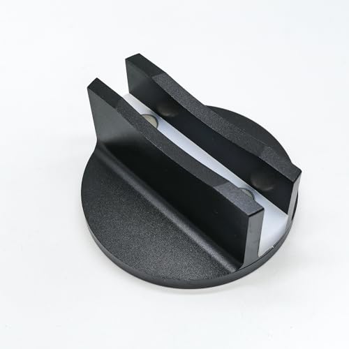 Image of Universal Magnetic Large Slotted Jack Pad Adapter for Floor Jack -Aluminum Jack Puck Pinch Weld Frame Rail Adapter for Most Cars & Trucks (1, Black)