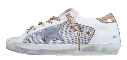 Golden Goose Zapatillas Mujer Sneaker Superstar Vintage 11498 Blanco Y Beige, Blanco Beige Y Azul Papel De Azúcar, 39 Eu Golden Goose Zapatillas Mujer Sneaker Superstar Vintage 11498 Blanco Y Beige, Blanco Beige Y Azul Papel De Azúcar, 39 Eu