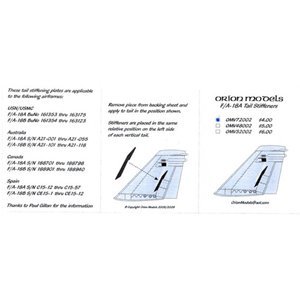 F/A-18A empennage vertical plaque de renfort 1/72 accessoire de surdétaillage dérive Hornet