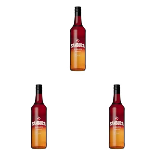 IL SANTO Sambuca - Anislikör - Ausgewogene Mischung aus Anis und Süßholz - Weich-süße Note - Prämierter Anis-Schnaps 38% Vol. - (1 x 0.7 l) (Packung mit 3)