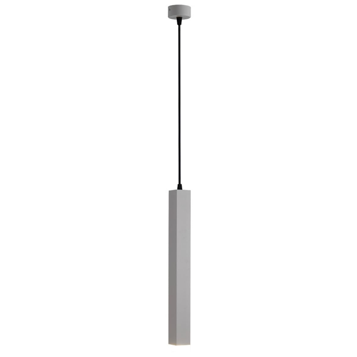 HYJAUSXB Pendant Lamps White Rectangular Modern Kitchen Island Fixture Long Tube Chandelier Suspension Light Aluminum Adjustable Height for Hallway