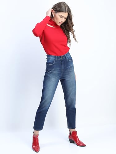 Image of Tokyo Talkies Women's Mom Fit Regular Mid-Rise Jeans Pant