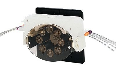 Standard cartridge pump head, 4 channels, 8 rollers, two-stop