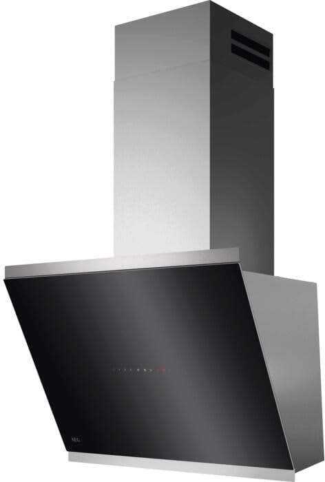 AEG Okap kuchenny seria 7000 z SilenceTech 60 cm – okap ścienny ze szkłem – przepływ powietrza wylotowego i termoobiegowego – maks. 760 m³/h w trybie wywiewu z maks. 67 dB (A) – funkcja wentylacji –