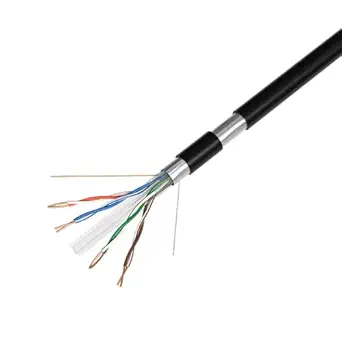 Cables Direct Online 500FT CAT6 Outdoor Direct Burial FTP Solid Cable 550Mhz Ethernet LAN UTP 23AWG RJ45 Network Wire Bulk Copper Clad Aluminum