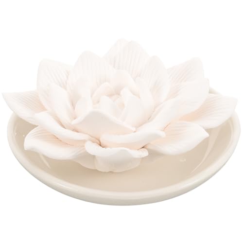 Vaguelly Diffuseur Passif D'Huiles Essentielles en Plâtre en Forme De Fleur De Diffuseur De Parfum Naturel pour Maison Bureau Et Voiture 3.35X3.35X1.77In Élément...