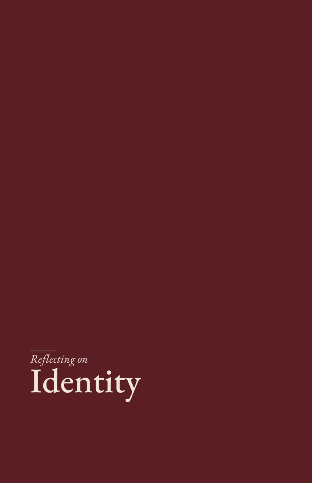 Reflecting on Identity: A gentle, research grounded journal for the inner life of a self in transition