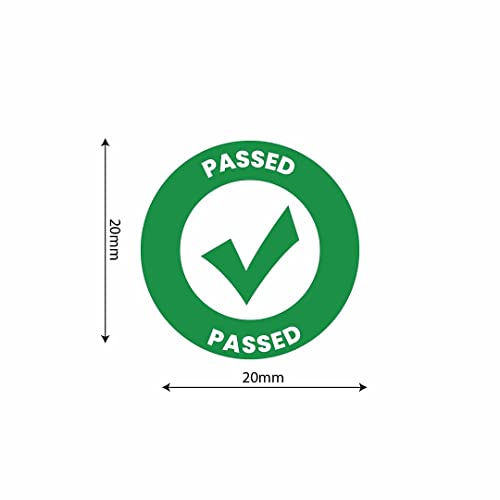 Image of CVANU 2500pcs Passed Mini Sticker in Green Color Round Shape (20 X 20mm) cv4